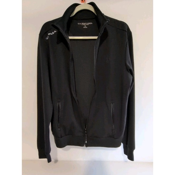 U.S. Polo Assn Men's Full Zip Black Jacket Size Medium - Picture 3 of 7